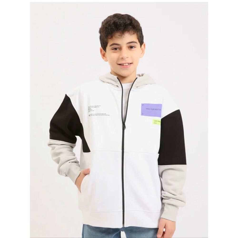 Rare Zara Color-Block Full Zip Hoodie  CRE 2MORROW Sz 13-14Y See Description